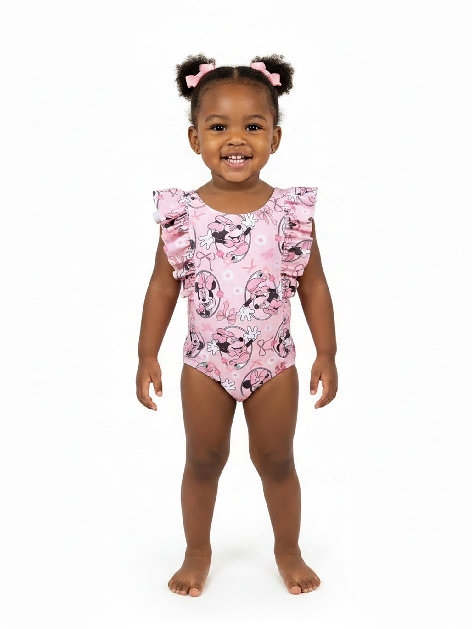 Character Toddler Girl One- Piece Swimsuit with Ruffles, Sizes 12M-5T