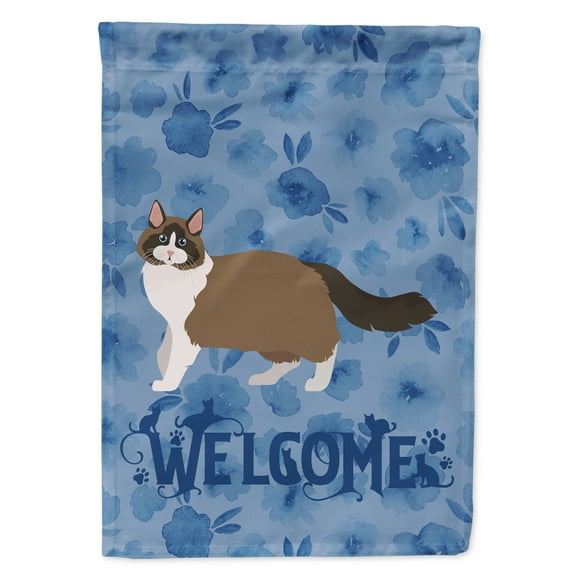 Carolines Treasures CK4958CHF Ragdoll 1 Cat Welcome Flag Canvas House Size Large multicolor