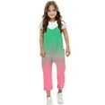 thumbnail image 4 of Tauxra Cute Summer Rompers,Girls Gradient Sleeveless Romper for Kids 5-14 Years,summer Pocket, 4 of 6