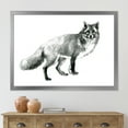 thumbnail image 3 of Designart 'Black and White Portrait Fox' Farmhouse Framed Art Print, 3 of 4