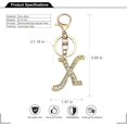 thumbnail image 2 of SURJDE Letter Keychains for Women Purse Charms for Handbags Crystal Initial Alphabet Pendant with Key Rings, 2 of 6