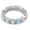 thumbnail image 3 of 5.00 Ct New Natural Diamond Aquamarine Gemstone Anniversary Eternity Band for her Solid 18K White Gold Size 6.5 by Diamond-Capitals, 3 of 8