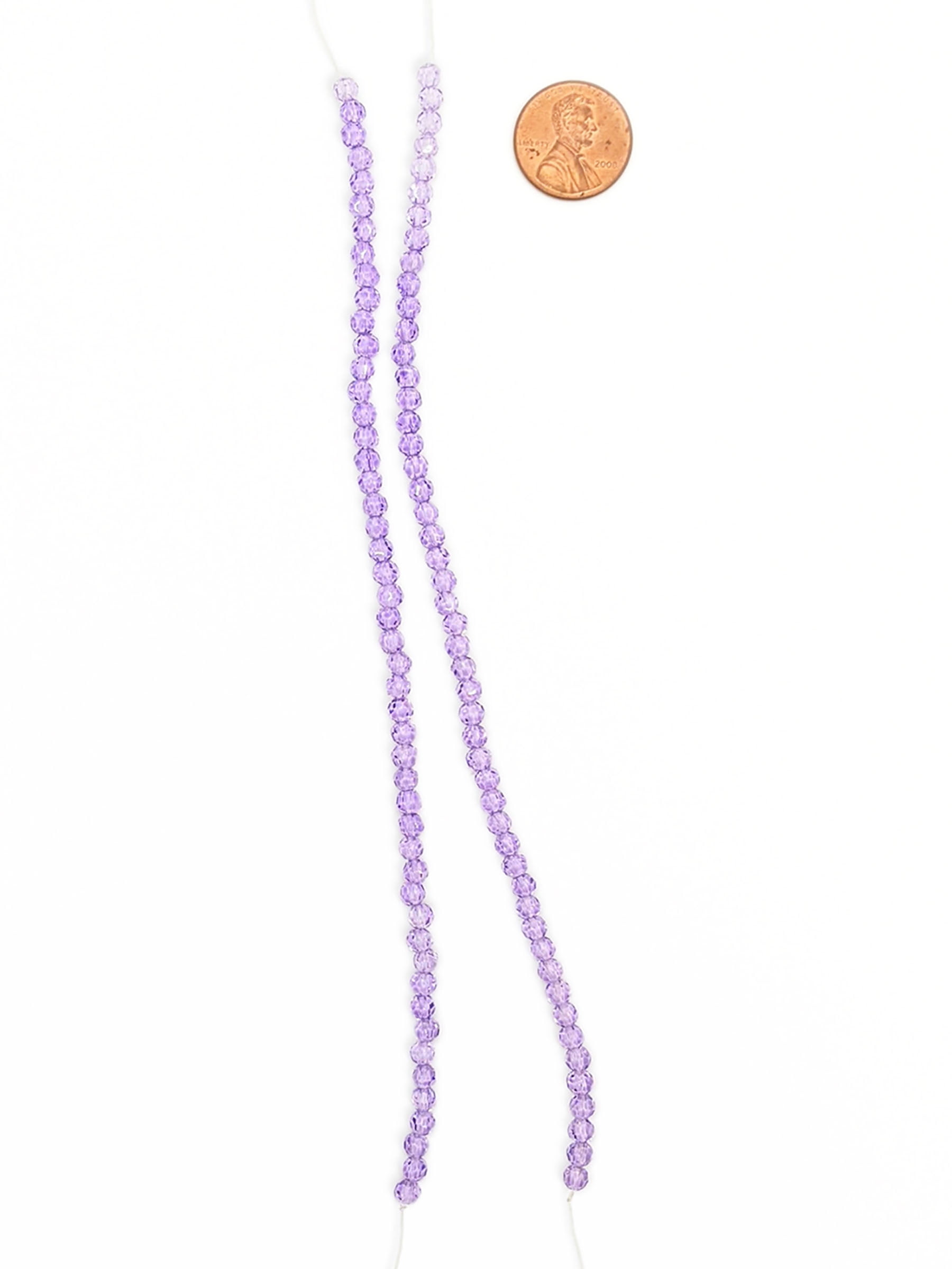 Blue Moon Beads Lavender Glass Bead Strand for DIY Jewelry Making 14 Inches 1-pack