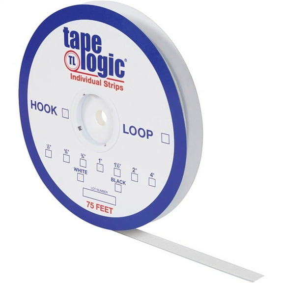 Tape Logic Loop Side White 5/8" X 75' Roll