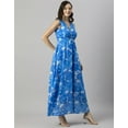thumbnail image 4 of Moomaya Womens Printed Sleeveless Maxi Dress, V-Neck Party wear, Flared Resort Dress, 4 of 8