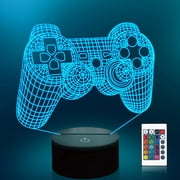 3D Gamepad Lamp Game Console Night Light 3D Illusion lamp for Kids, 16 Colors Changing with Remote, Gaming Room Gamer Gift, Kids Bedroom Decor as Xmas Holiday Birthday Gifts for Boys Girls