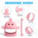 thumbnail image 3 of Anillo de dentición de silicona, juego de juguetes para la dentición del bebé, anillos de dentición suaves sin BPA, estimulan el crecimiento de encías y dientes, para niños y niñas (rosa), 3 of 5