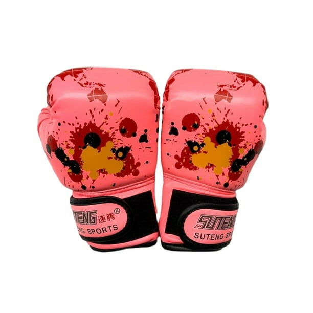Guantes de Boxeo Toystoory 1 par para Niños Saco de Boxeo Deportivo de Cuero PU Rosado