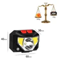 thumbnail image 4 of Linterna frontal recargable, paquete de 2 superbrillantes con linterna LED blanca y roja, 6 modos, sensor de movimiento, impermeable, pesca al aire libre, camping, correr, ciclismo, 4 of 5