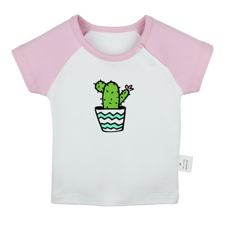 

Nature Cactus Pattern T shirt For Baby Newborn Babies T-shirts Infant Tops 0-24M Kids Graphic Tees Clothing (Short Pink Raglan T-shirt 0-6 Months)