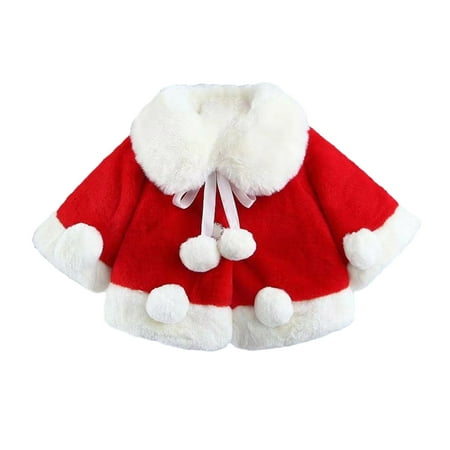 

OlLIGET Boys Girls Winter Coat Toddler Solid Color Plush Cute Rabbit Ears Winter Hoodie Thick Coat Cloak