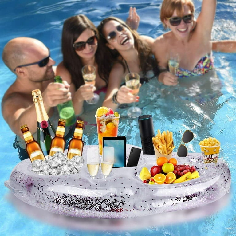 Floating Drink Holder For Pool, Hot Tub Accessories For Adults Party,floating  Pool Tray For Food And Drinks For Swimming Pool Party