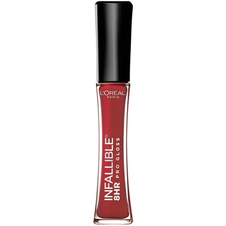 LOreal Paris Infallible 8 Hour Pro Lip Gloss, hydrating finish, Rebel Red, 0.21 fl. oz.