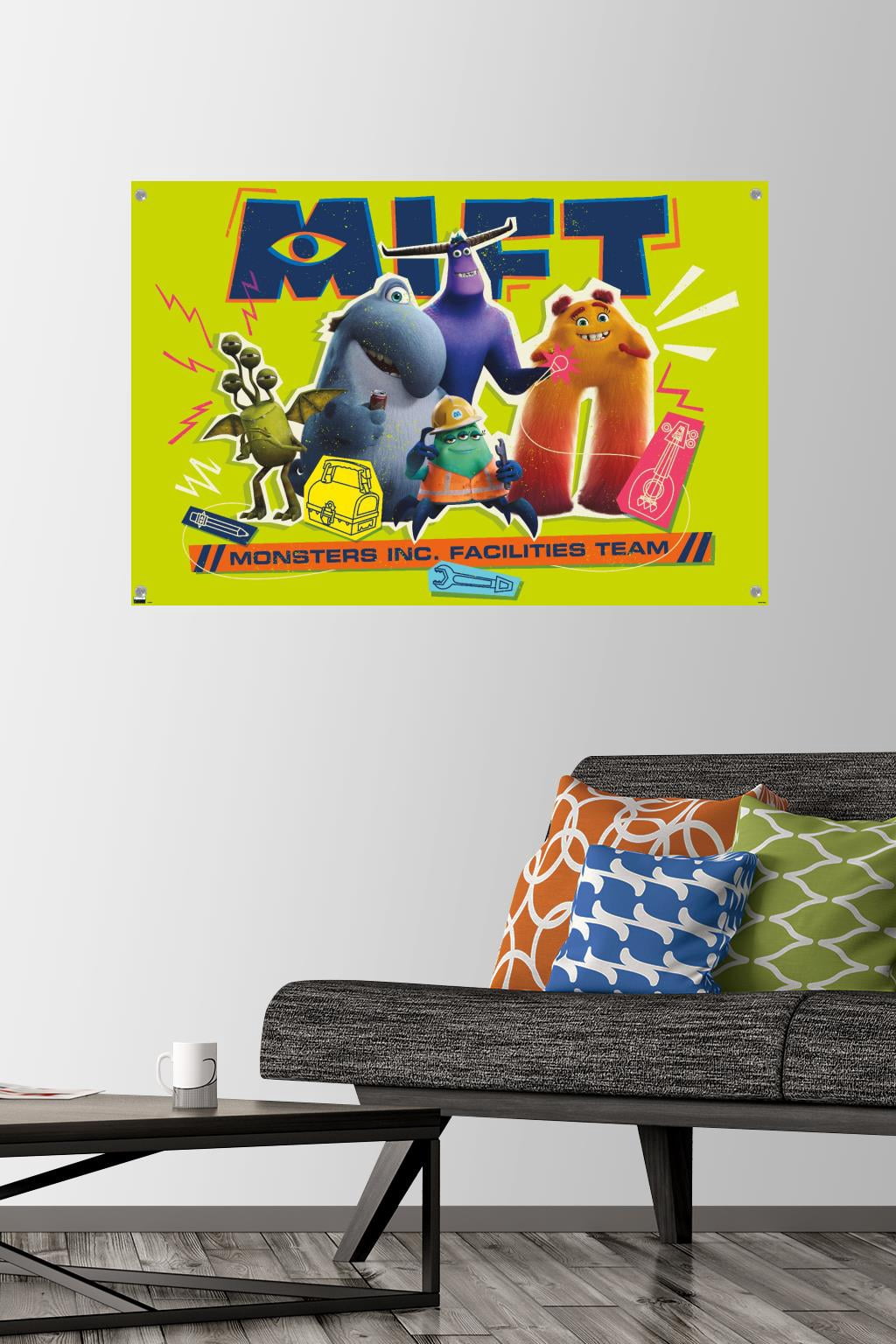 Disney Monsters at Work - Facilities Team Wall Poster with Pushpins, 22.375" x 34"