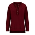 thumbnail image 5 of STETMN Oversized Sweatshirt for Women Casual Button Henley Neck Pullover Tops Fall Fashion Cozy Outfits, 5 of 7