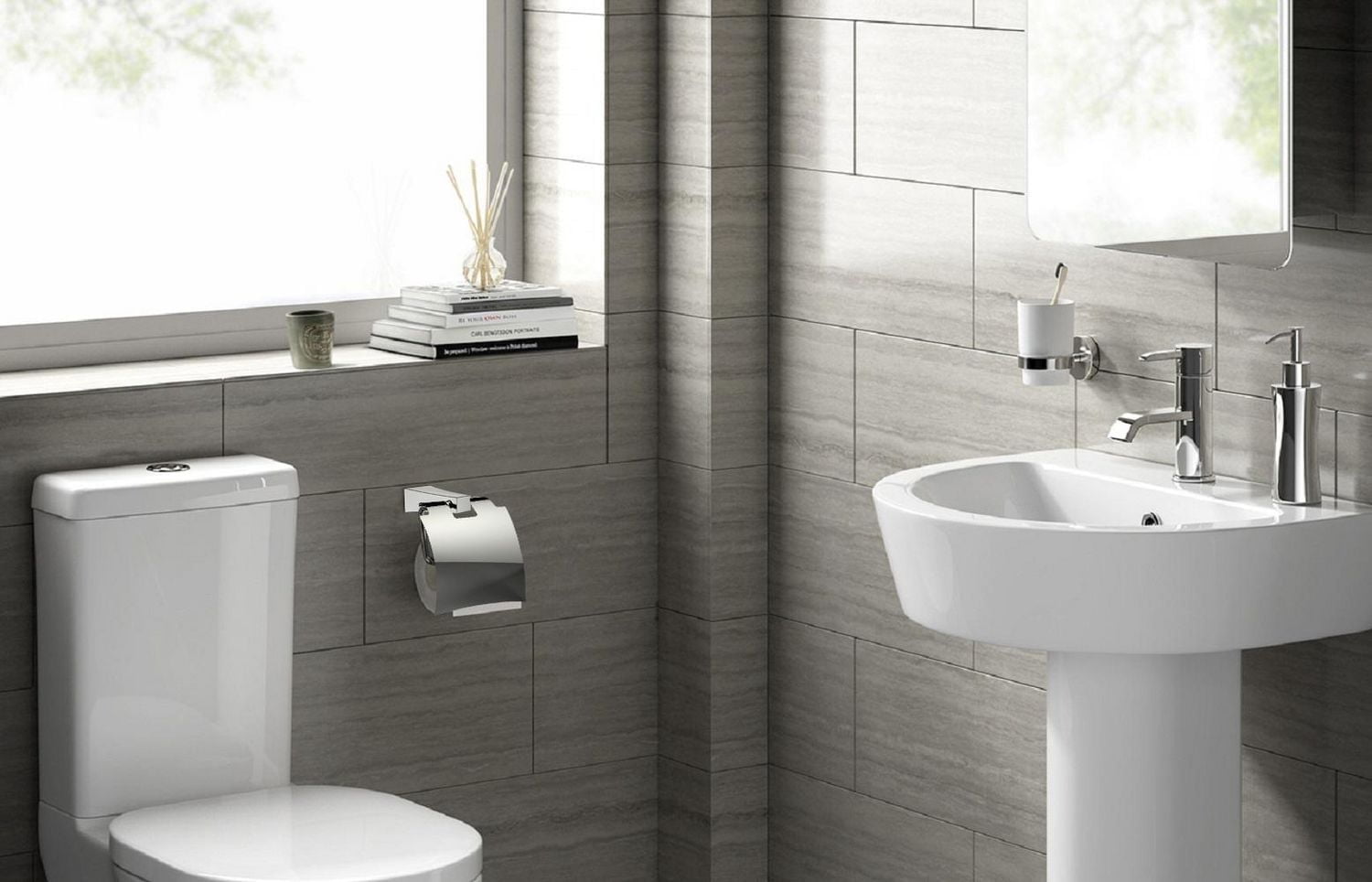 Imaginations américaines 4,88 pouces. Porte-rouleau de papier toilette rectangulaire en acier inoxydable W de couleur chromée AI-34599