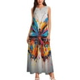 thumbnail image 2 of Colorful Butterfly 2025 Dress Evening Elegant And Chic Women for Outfits Beach Clothes Women Dress, 2 of 6