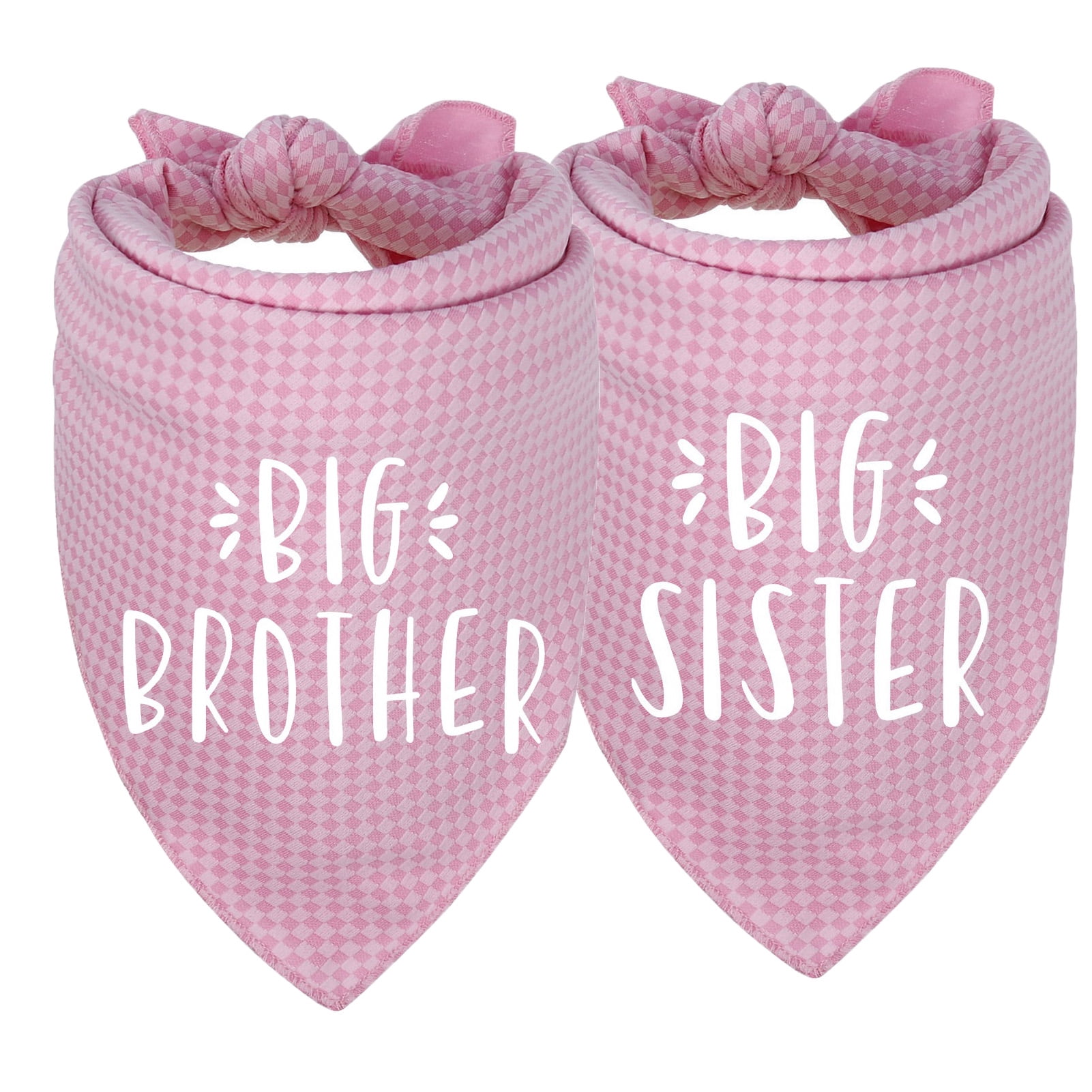Taicanon 2 Pack Big Brother Big Sister Dog Bandana, Pet Baby
