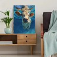 thumbnail image 5 of Cute Cow Swimming Underwater Oil Canvas Print, Wall Art for Living Room Bedroom Bathroom Kitchen Office Study Home, 5 of 8