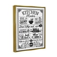 thumbnail image 2 of Stupell Industries Witty Kitchen Rules Vintage Border Motif Typography Graphic Art Metallic Gold Floating Framed Canvas Print Wall Art, Design by Lettered and Lined, 2 of 5