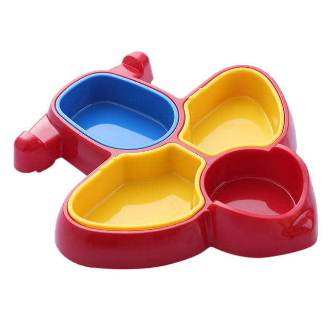 Assiette Divisée Avion Divisée Dessin Animé Créatif Vaisselle pour Enfants Rouge