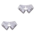 thumbnail image 1 of Jumpingount Camisa de mujer con cuello falso, corbata ligera para mujer, diamantes de imitación, costura, cuello desmontable, solapa, blusa, Type1 NO1, 1 of 6