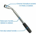 Dayplus Telescoping Lug Wrench Standard Sockets Breaker Bar Wheel Tire