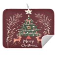 thumbnail image 5 of Ryvnso Christmas Tree Reindeer-r1 Dish Drying Mat for Kitchen Countertop 18x24 Large Dish Pad Drainer Rack Dish Sink Mats, 5 of 7
