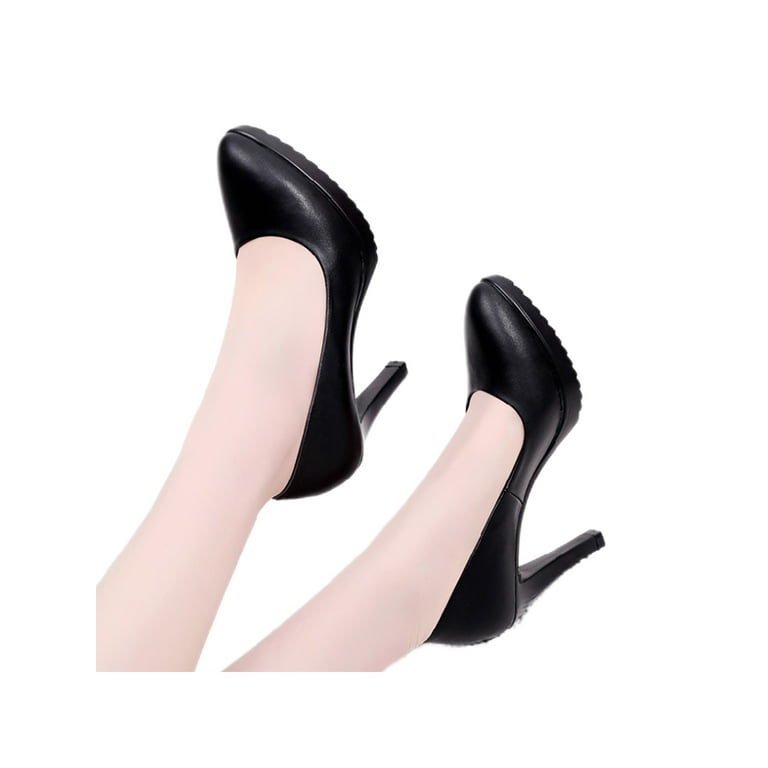Ritualay Black Closed Toe Heels Women Comfort Dress Pump Shoes