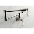 thumbnail image 3 of Kingston Brass KS4106PL Metropolitan Two-Handle 1-Hole Wall Mount Pot Filler Faucet in Polished Nickel, 3 of 8