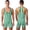Green, variant on Men's Striped Wrestling Singlet U Neck Sleeveless Racerback Boxer Leotard Sportwear Hot Pink S
