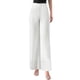 thumbnail image 2 of Pantalones acampanados de gasa de cintura alta para mujer: parte trasera elástica, cremallera lateral, tejido fluido, para bodas y cócteles, 2 of 6