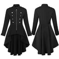 thumbnail image 3 of Chaqueta Steampunk de talla grande para mujer, ropa de cola, traje de uniforme militar con botones, disfraz de cosplay de Halloween, 3 of 5