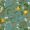 thumbnail image 6 of Topfinel Fancy Hummingbird Patterned Curtain,SageGreen Curtains for Living Room, Thermal Insulated Blackout Curtains for Bedroom, Floral Vintage Lemon Curtains 90 inch Length 2 Panels Set, 6 of 11
