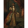 thumbnail image 2 of Pierre Gobert 14x18 Gold Ornate Wood Frame and Double Matted Museum Art Print Titled - Presumed Portrait of Mademoiselle De Nantes (Louise-Francoise De Bourbon, 1673-1743), in Ball Costume (, 2 of 4