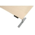 thumbnail image 3 of EFFYDESK Executive L-Shaped Height Adjustable Home Office Computer Standing Desk with Cable Management Tray (71"×71") Oak Wood on Grey Frame, 3 of 5