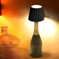 thumbnail image 3 of karymi Striped Embedded Wine Bottle Lamp With Three Color Light Rechargeable Feeldesk Lamp Up to 45% off, 3 of 6