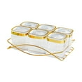 thumbnail image 4 of deevoka Serving Tray Storage Container Dessert Display for Cookies Sweets Chocolates 6 bowl transparent, 4 of 8