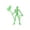Fluorescent Green, variant on Halloween Articulated Skeleton Action Figure - 3D Printed Gold Jointed Skull & Bones Posable Model with Weapons, Spooky Poseable Skeleton for Display