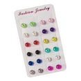 thumbnail image 4 of Milageto 6x12 Pairs Assorted Pearl Stud Earrings Round Ball Pearl Piercing Earrings 6 Pcs, 4 of 7