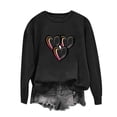 thumbnail image 3 of Women's Valentine's Day Sweatshirts Love Heart Dandelion Graphic Long Sleeve Crewneck Pullover Casual T-Shirts, 3 of 3