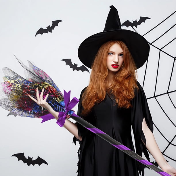 RKSTN halloween decroations Pcs Halloween Witch Plastic Witch Broomstick Kids Cosplay Props For Halloween Costume Decoration Masquerade Show Dress Up Dance