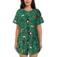 thumbnail image 1 of Fotbe Cartoon Air Transportation Conjunto de Pijama Estampado para Mujer, 2 Piezas, Ropa de Dormir con Camiseta de Manga Corta y Shorts Suaves-Large, 1 of 6