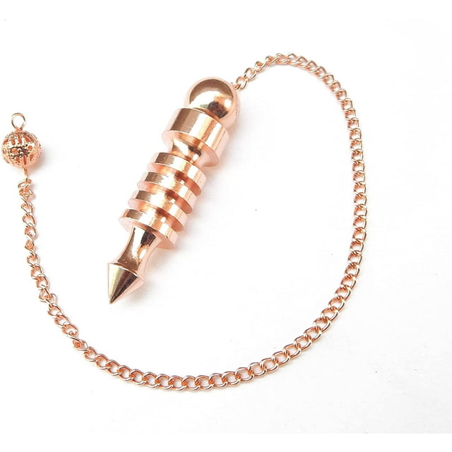Myhealingworld 4 Ring Plate Copper Metal Chamber Pendulum for Healing Care.