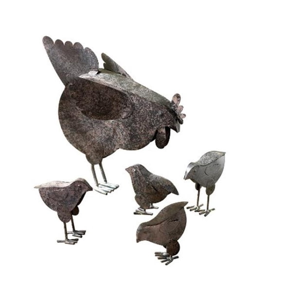 Eastwind Gifts 31170 Metal Chicken Sculptures