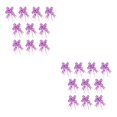 thumbnail image 2 of Matsuzay 10 piezas Bow Pull Decor Festive Packing Crafts Ligero Hand-Pulled Flower Wedding Christmas Car Heart / Light Purple Corazón/Morado Claro 2piezas, 2 of 6