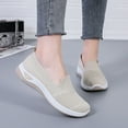 thumbnail image 4 of Tao Tao Women's Shoes Woven Orthopedic Breathable Soft Go Walking Slip on Diabetic Comfy Shoes Hands Free Slip In Sneakers Beige 37, 4 of 9