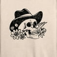 thumbnail image 3 of Instant Message - Cowboy Skull - Women's Lightweight French Terry Long Sleeve Shirt, 3 of 6
