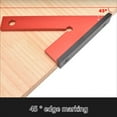 thumbnail image 6 of Triangle Ruler 45 Degree Ruler Aluminum Scribing Ruler Measuring Ruler Measurement Tool Protractor, 6 of 8