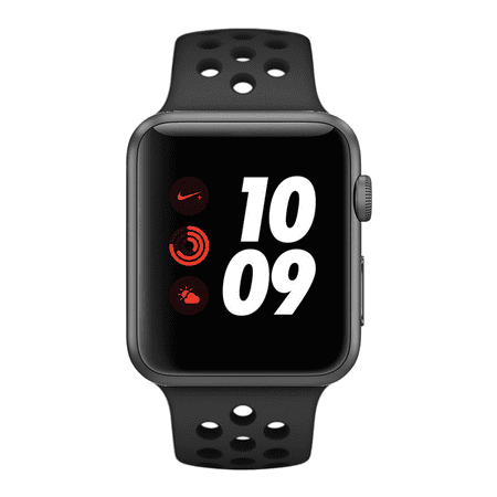 Apple Watch Series 3, 38MM, GPS + Cellular, Space Black Stainless Steel Case, Anthracite Black Nike Sport Band (Manufacturer